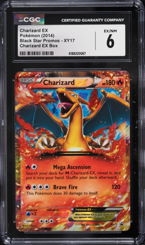 2014 Pokemon XY Promo Holo Charizard EX #XY17 CGC 6 EXMT