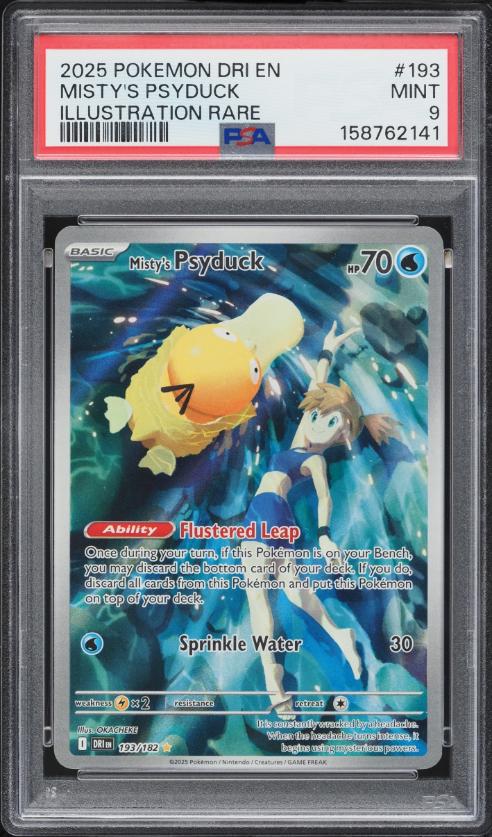 2025 Pokemon Scarlet & Violet Destined Rivals IR Misty's Psyduck #193 PSA 9 MINT
