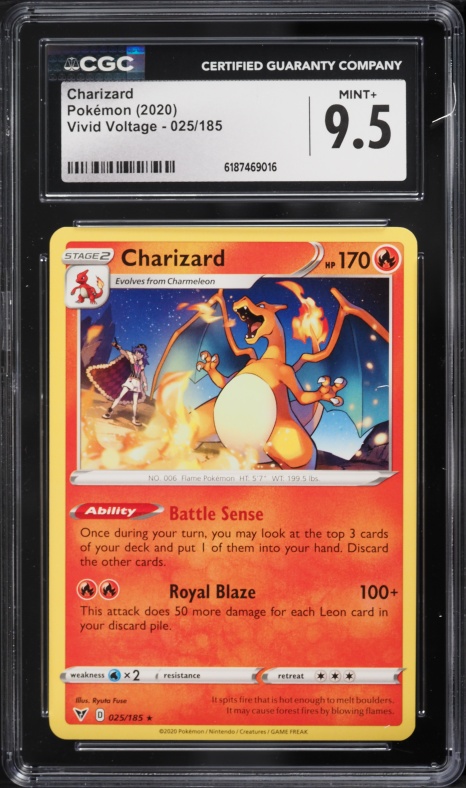 2020 Pokemon Sword & Shield Vivid Voltage Charizard #25 CGC 9.5 MINT+