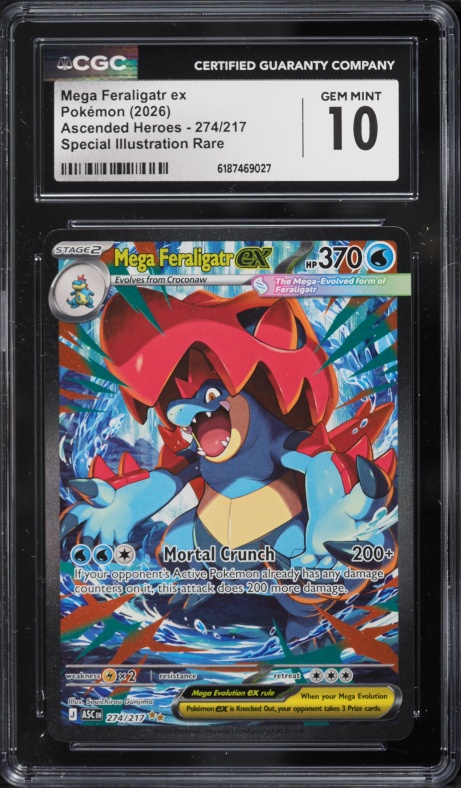 2026 Pokemon Mega Evolution Ascended Heroes SIR Mega Feraligatr ex #274 CGC 10 GEM MINT