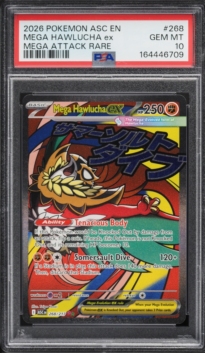 2026 Pokemon Mega Evolution Ascended Heroes MA Mega Hawlucha Ex #268 PSA 10 GEM MINT