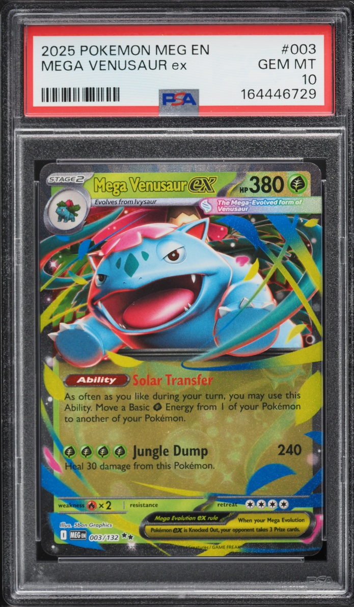 2025 Pokemon Mega Evolution Holo Mega Venusaur EX #3 PSA 10 GEM MINT