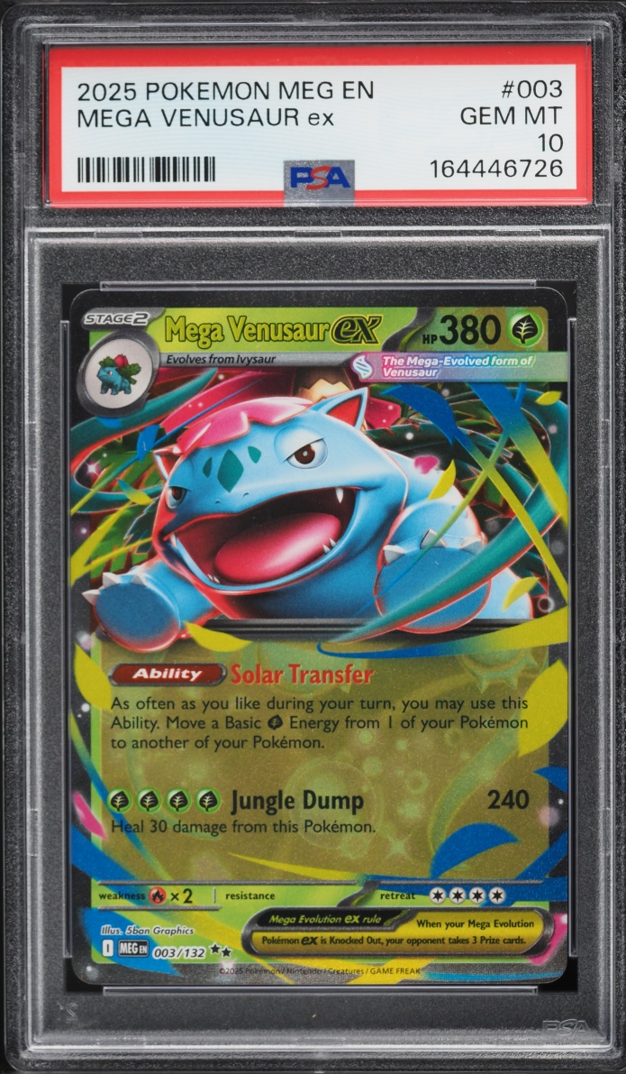 2025 Pokemon Mega Evolution Holo Mega Venusaur EX #3 PSA 10 GEM MINT