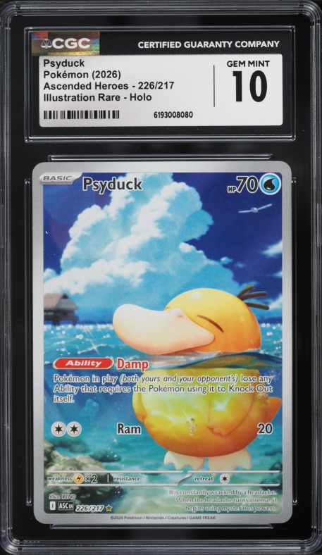2019 Pokemon Japanese Playing Cards Old Maid Psyduck CGC 10