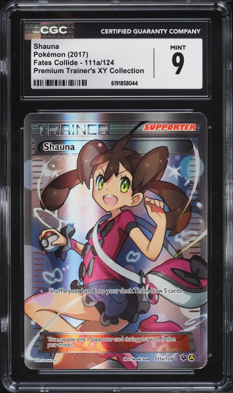 2017 Pokemon XY Fates Collide Premium Trainer's Collection Full Art Shauna #111a CGC 9 MINT