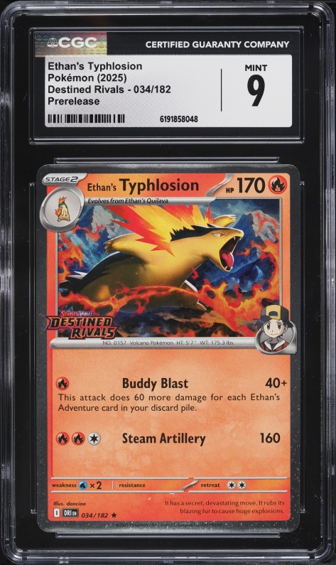 2025 Pokemon Scarlet & Violet Destined Rivals Prerelease Ethan's Typhlosion #34 CGC 9 MINT