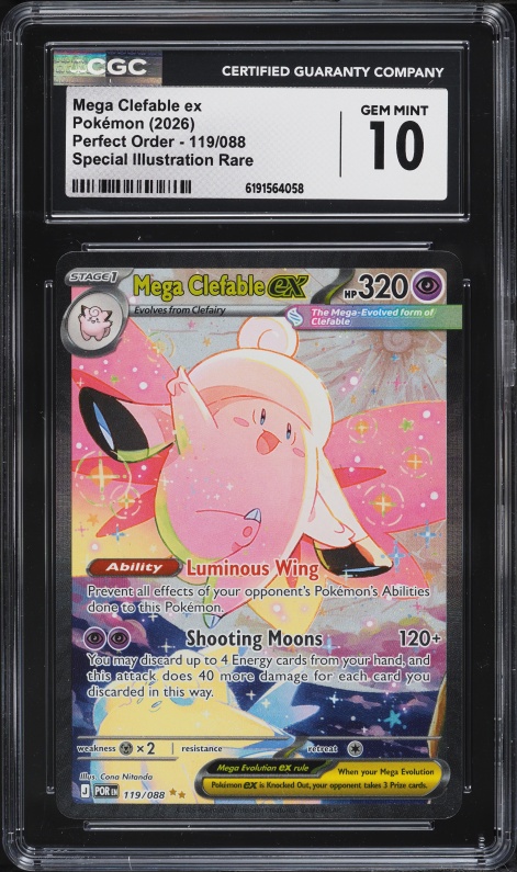 2026 Pokemon Mega Evolution Perfect Order SIR Mega Clefable EX #119 CGC 10 GEM MINT