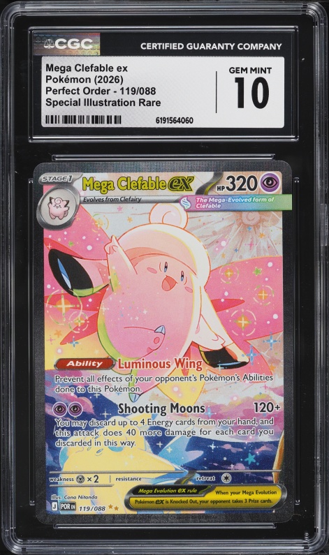 2026 Pokemon Mega Evolution Perfect Order SIR Mega Clefable EX #119 CGC 10 GEM MINT