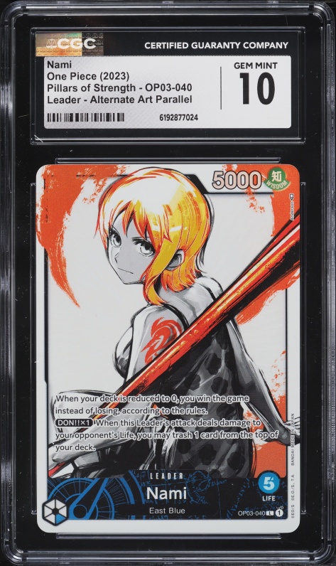 2026 One Piece The Azure Sea's Seven Alt Art Nami #OP14-031 CGC 10