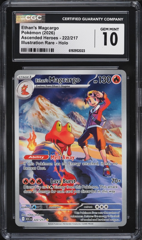 2026 Pokemon Mega Evolution Ascended Heroes IR Ethan's Magcargo #222 CGC 10 GEM MINT