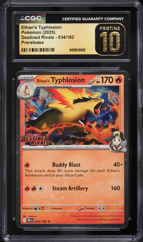 2025 Pokemon Scarlet & Violet Destined Rivals Prerelease Ethan's Typhlosion #34 CGC 10 PRISTINE