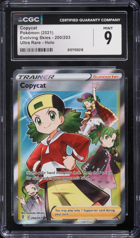 2021 Pokemon Sword & Shield Evolving Skies Full Art Copycat #200 CGC 9 MINT