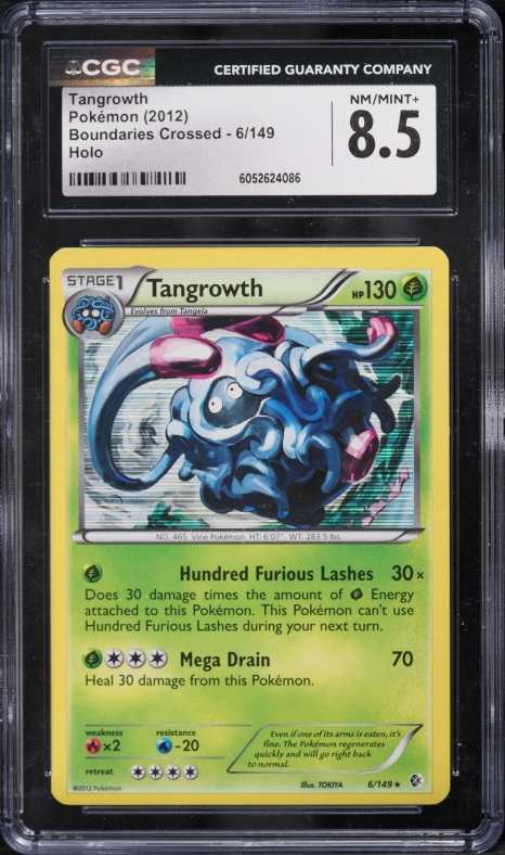 2012 Pokemon Black & White Boundaries Crossed Holo Tangrowth #6 CGC 8.5 NM-MT+