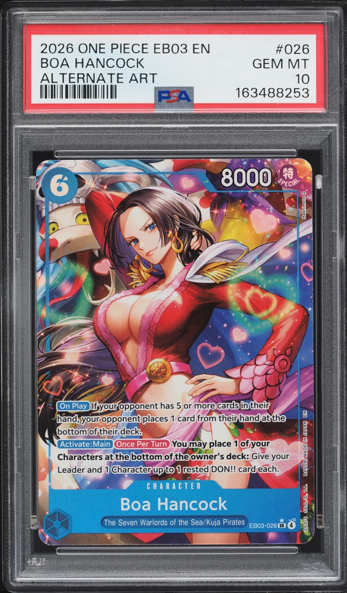 2026 One Piece Extra Booster Heroines Edition Alt Art Boa Hancock #026 PSA 10 GEM MINT