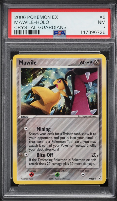 2006 Pokemon EX Crystal Guardians Holo Mawile #9 PSA 7 NRMT