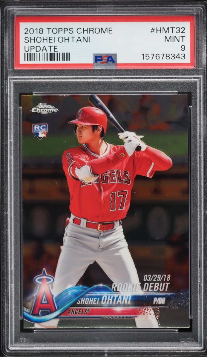 2018 Topps Chrome Update Shohei Ohtani ROOKIE #HMT32 PSA 9 MINT