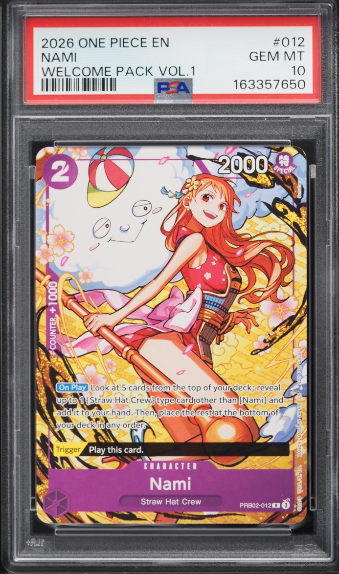 2026 One Piece Welcome Pack Vol.1 Nami #PRB02-012 PSA 10 GEM MINT