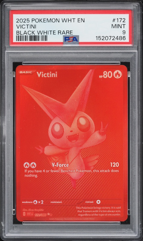 2025 Pokemon Scarlet & Violet White Flare BWR Victini #172 PSA 9 MINT