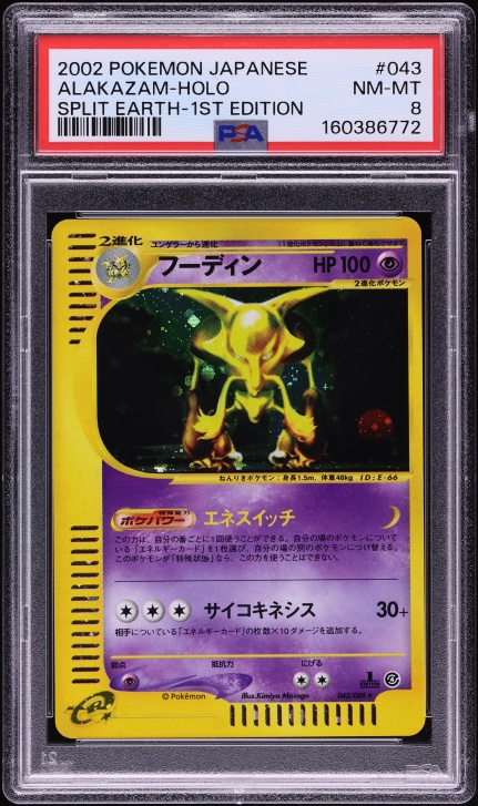 2002 Pokemon Japanese Split Earth 1st Edition Holo Raikou #39 PSA