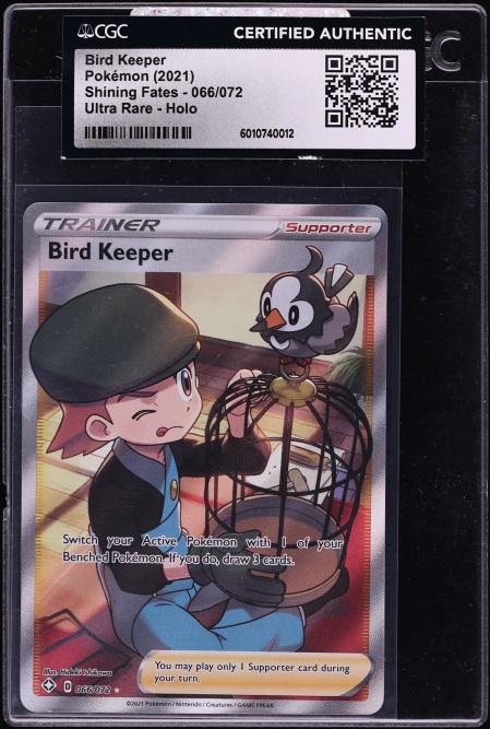 2021 Pokemon SWSH Shining Fates Full Art Bird Keeper #66 CGC AUTH