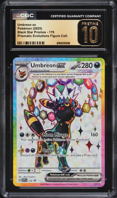 mega umbreon pokemon card 2025 Prismatic Evolutions Promos #060/131 ex PSA 10 Celebrate the legacy of your favorite tabletop game with this Umbreon EX 2025 Pokemon Prize Pack Series 7 Double Rare #060 PSA Authenticated 9 Card Umbreon EX 2025 Pokemon Scarlet