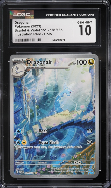 2023 Pokemon Scarlet & Violet 151 IR Dragonair #181 CGC 10 GEM MINT