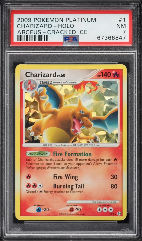 ice charizard pokemon card PSA 6 Holo Cracked Enhance your Pokmon collection with this Charizard 2009 Pokemon Platinum Arceus Cracked Ice Holo #1 Card Melt lucky ice pop users