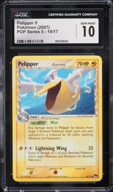 2007 Pokemon Pop Series 5 Pelipper #14 CGC 10 GEM MINT