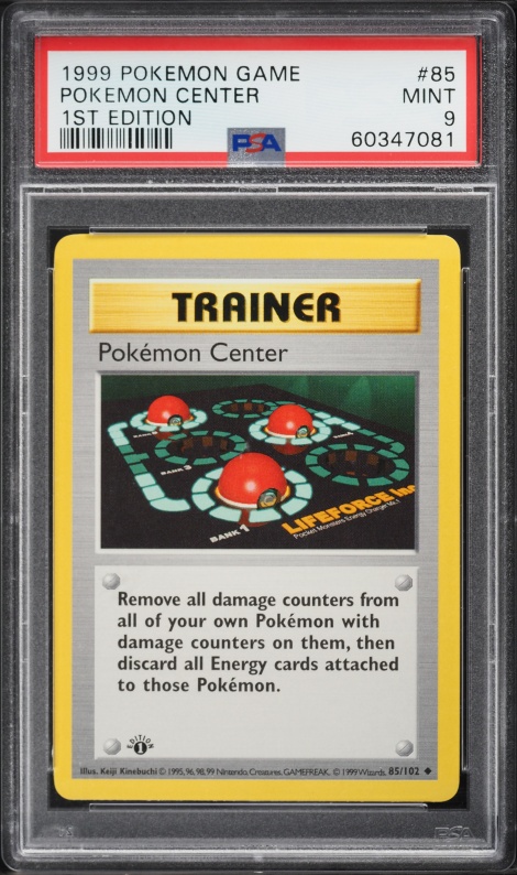 1999 Pokemon Base Set Shadowless 1st Edition Pokemon Center #85 PSA 9 MINT