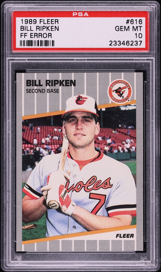 1989 Fleer Bill Ripken ROOKIE FF ERROR #616 PSA 10 GEM MINT