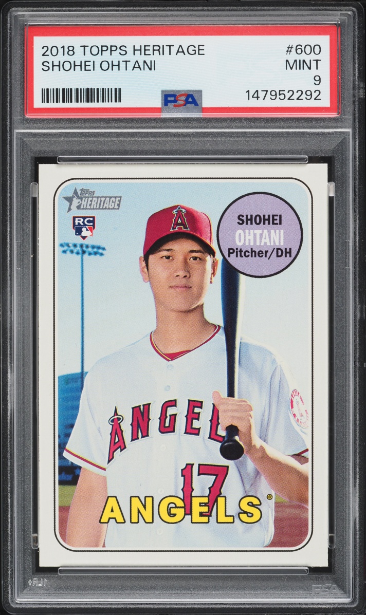 2018 Topps Heritage Shohei Ohtani ROOKIE #600 PSA 9 MINT
