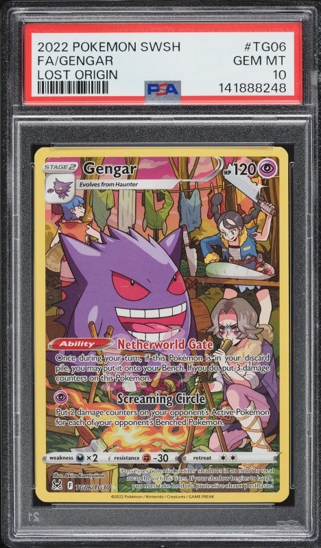 2022 Pokemon Sword & Shield Lost Origin Trainer Gallery CHR Gengar #TG06 PSA 10 GEM MINT