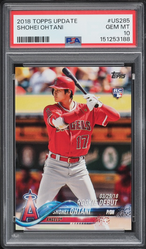 2018 Topps Transcendent Japan Shohei Ohtani ROOKIE RC AUTO 2/5 PSA