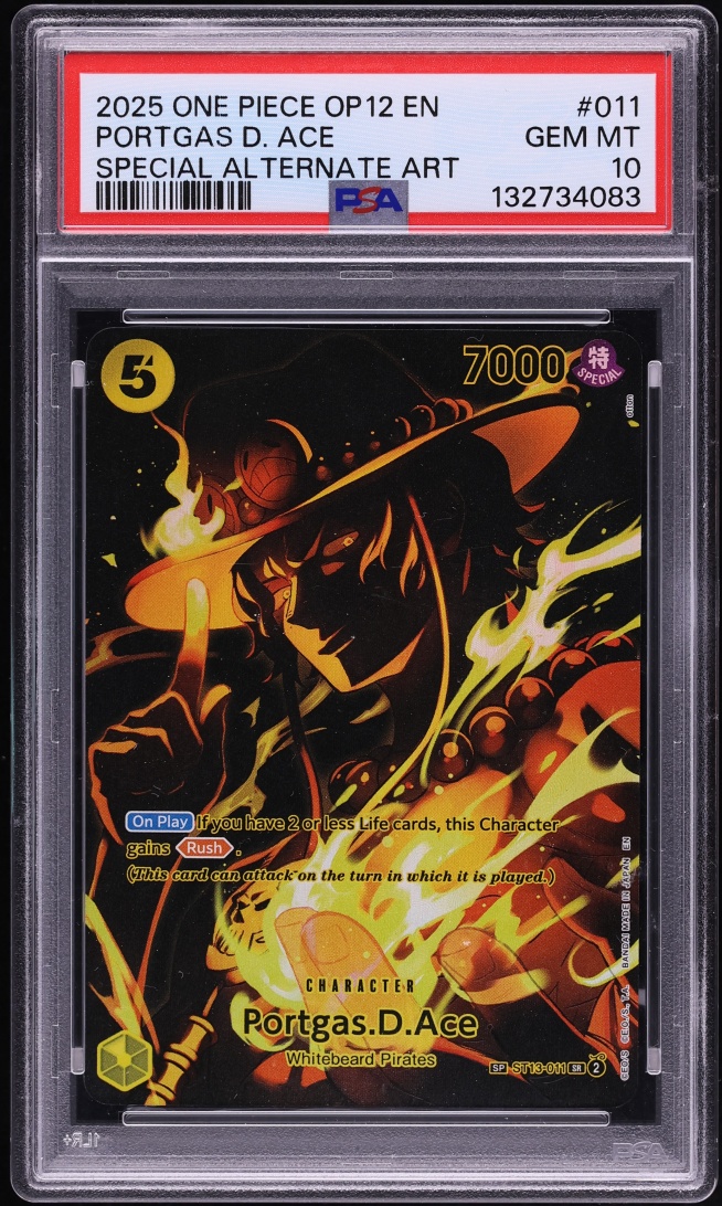 2025 One Piece Legacy Of The Master SR Special Art Portgas D. Ace #ST13-011 PSA 10 GEM MINT