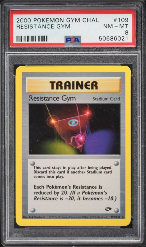 2000 Pokemon Gym Challenge Resistance Gym #109 PSA 8 NM-MT