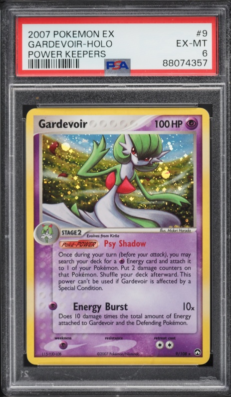 2007 Pokemon EX Power Keepers Holo Gardevoir #9 PSA 6 EXMT