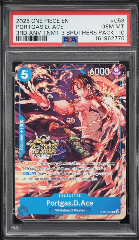 2025 One Piece Tournament Promo 3rd Anniversary Winner Portgas D