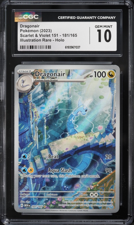 2023 Pokemon Scarlet & Violet 151 IR Dragonair #181 CGC 10 GEM MINT