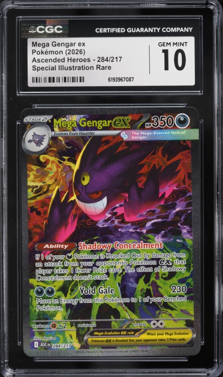 2025 Pokemon Japanese Mega Dream Ex SAR Mega Gengar ex #240 CGC 10