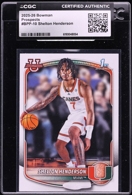 Shelton Henderson #BPP-10 2025-26 Bowman Basketball Paper Prospects