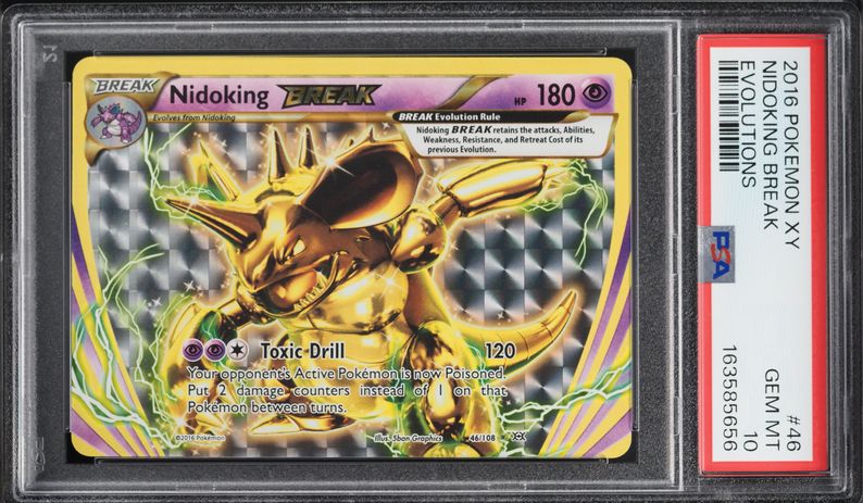2016 Pokemon XY Evolutions Holo Nidoking BREAK #46 PSA 10 GEM MINT