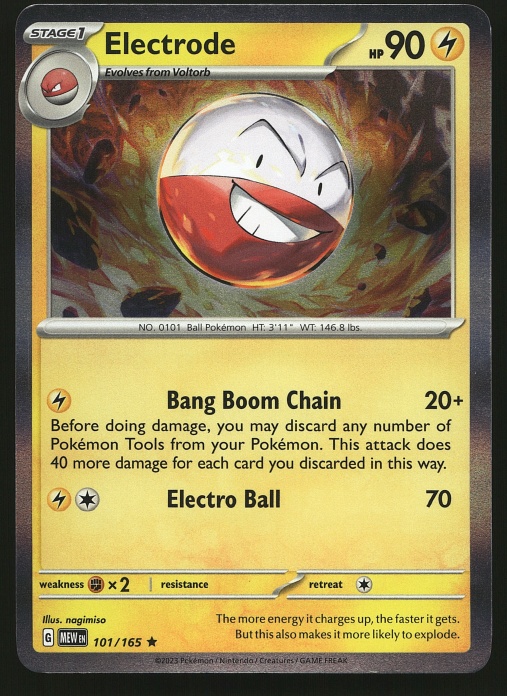 2023 Pokemon Scarlet & Violet 151 Holo Electrode #101