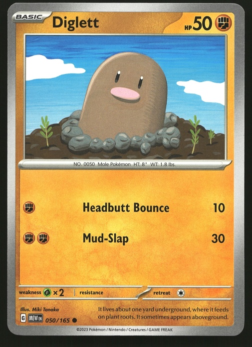 2023 Pokemon Scarlet & Violet 151 Diglett #50