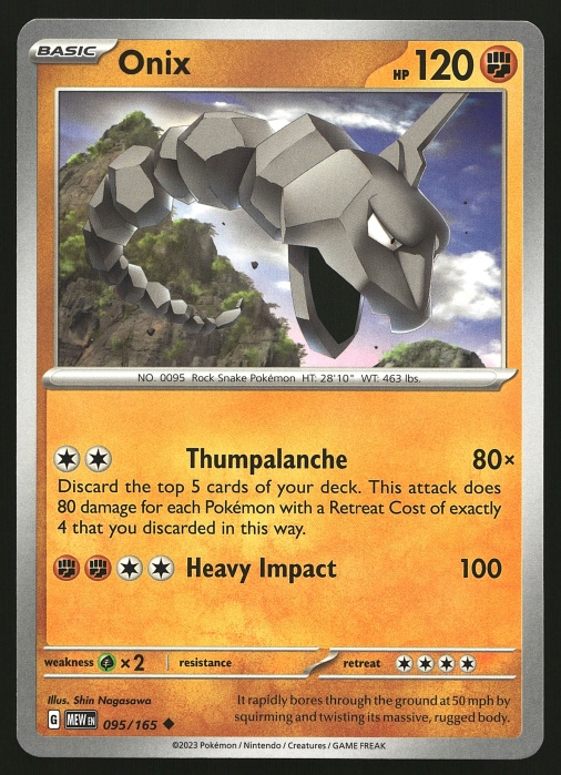 2023 Pokemon Scarlet & Violet 151 Onix #95