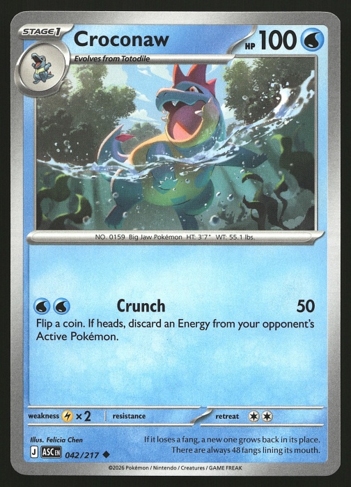 2026 Pokemon Mega Evolution Ascended Heroes Croconaw #42