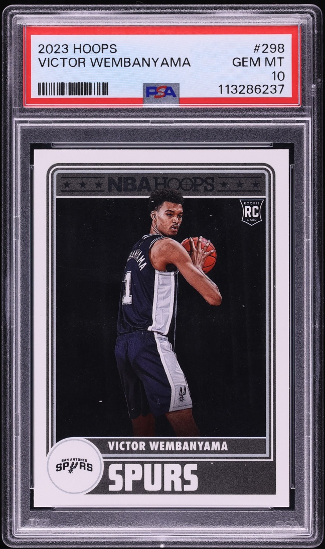 2023 Hoops Victor Wembanyama ROOKIE #298 PSA 10 GEM MINT