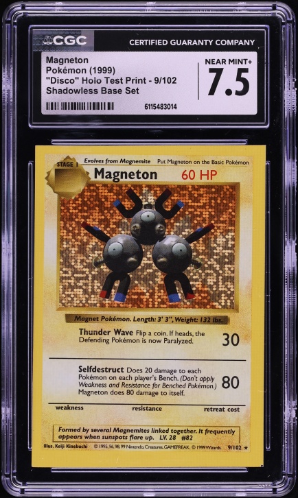 magneton holographic card Pokemon TCG Base Set Holo 9/102 CGC Graded 10 GEM MINT 1 – JustPressPlayOnline you may take 1 L Energy card attached to 1 of your Pokemon and attach it to Lt Pokemon Base Set Holo Rare
