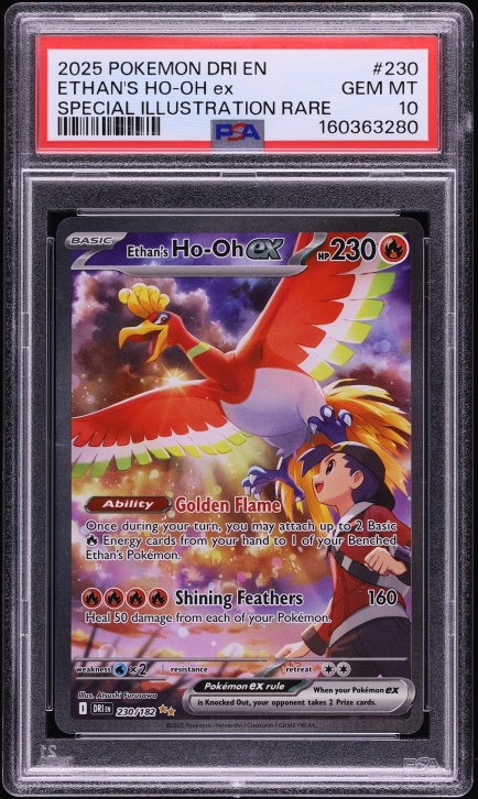 2025 Pokemon Scarlet & Violet Destined Rivals SIR Ethan's Ho-Oh EX #230 PSA 10 GEM MINT