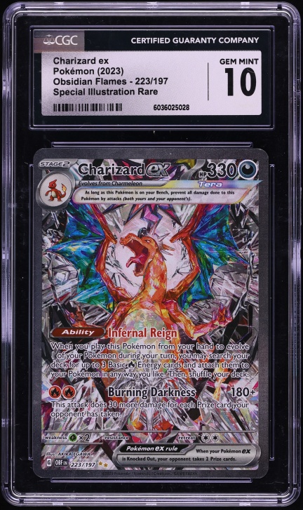 2023 Pokemon Scarlet & Violet Obsidian Flames SIR Charizard ex #223 CGC 10 GEM