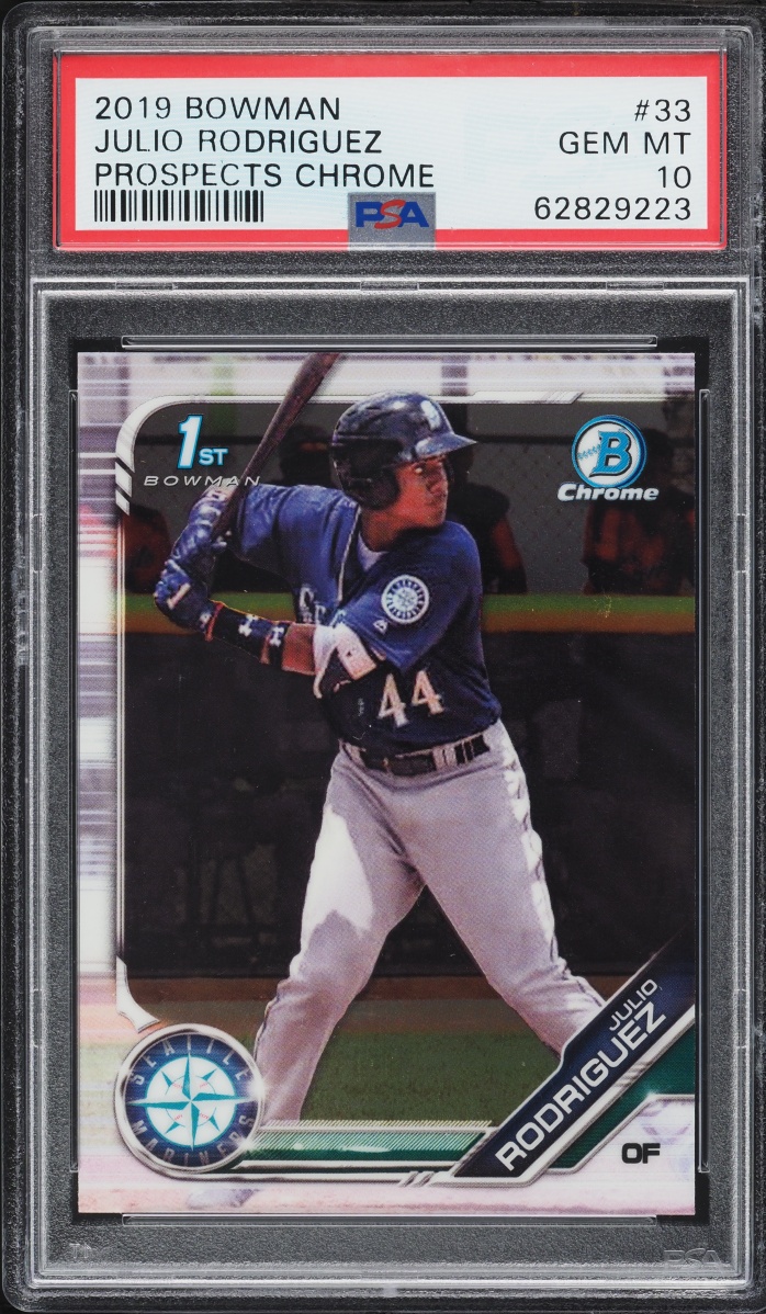 2019 Bowman Chrome Julio Rodriguez PROSPECT #BCP-33 PSA 10 GEM MINT